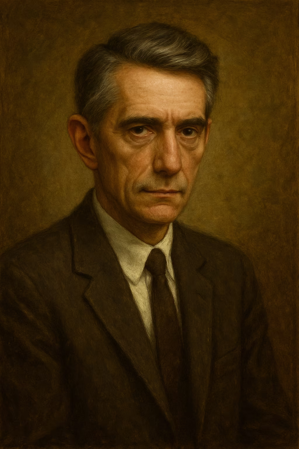 Portrait réaliste de Hedy Lamarr dans les années 1940, cheveux ondulés noirs, robe élégante, regard déterminé, éclairage hollywoodien classique.